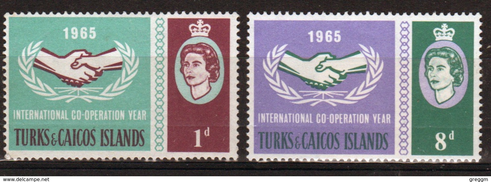 Turks And Caicos Set Of Stamps To Celebrate International Co-operation Year 1965 - Turks And Caicos
