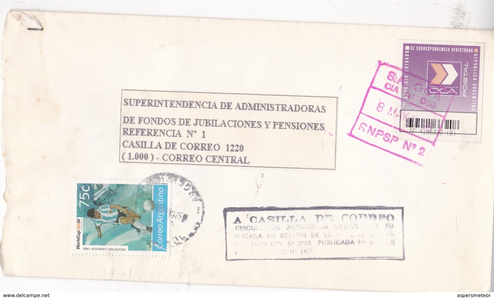 ENVELOPE CIRCULEE CHACO TO BS AIRES CIUDAD CORREO PRIVADO OCA YEAR 2006 - BLEUP - Briefe U. Dokumente