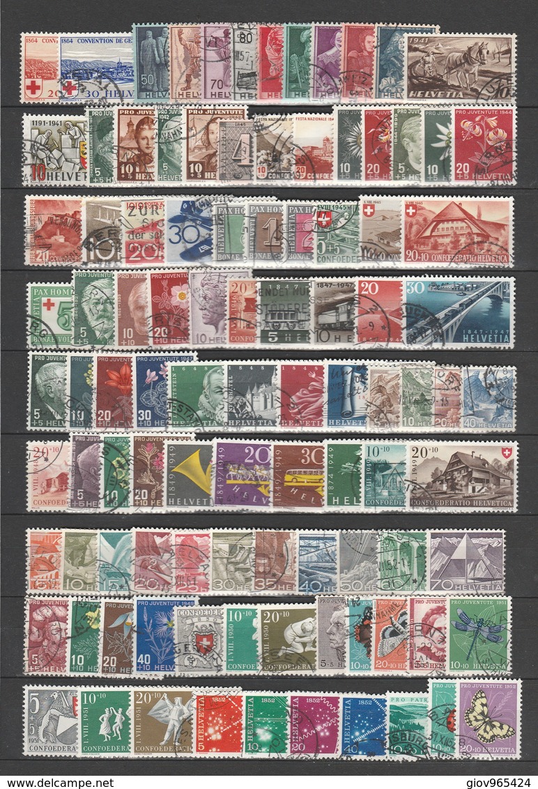 SVIZZERA  Us  1939-1960   N.180 Valori Vari  Con 15 Serie Complete  -  Vedi N.2 Foto ! - Lotti/Collezioni