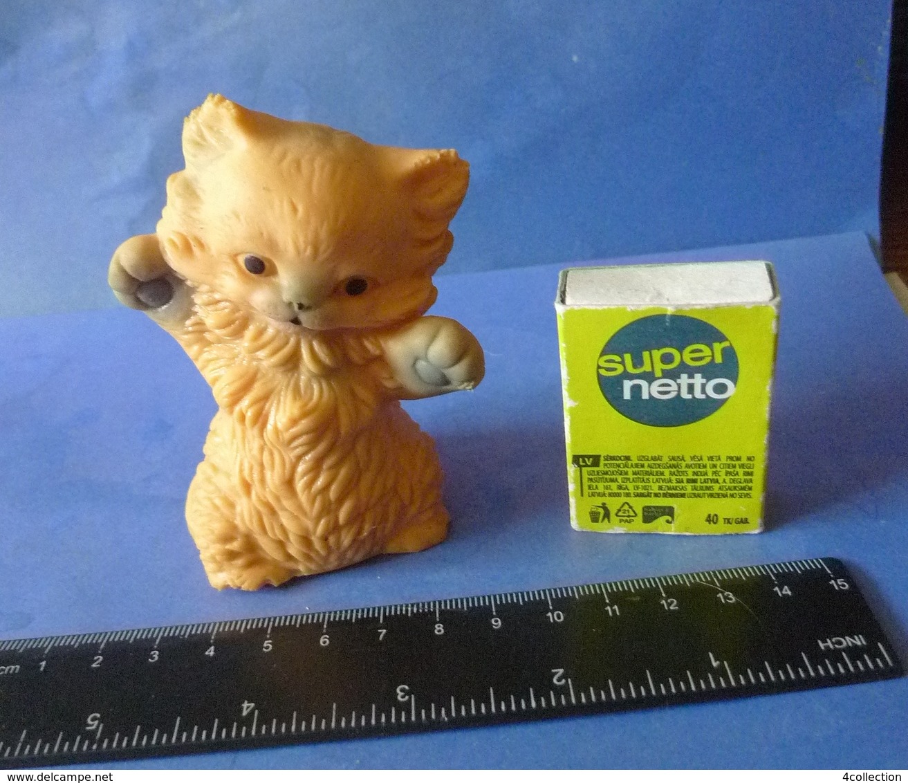 VTG Vintage USSR Soviet Rubber Toy CAT Kitten Soviet Union Toys Marked - Cats