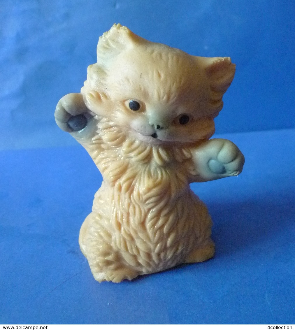 VTG Vintage USSR Soviet Rubber Toy CAT Kitten Soviet Union Toys Marked - Cats