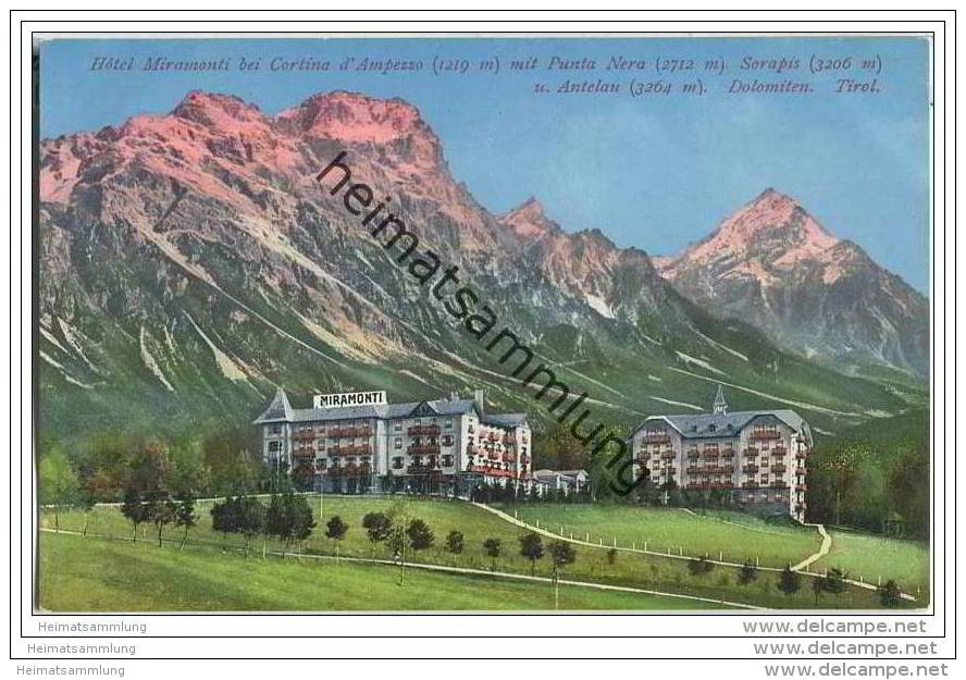 Cortina D'Ampezzo - Hotel Miramonti - Punta Nera - Sorapis - Antelau - Sonstige & Ohne Zuordnung