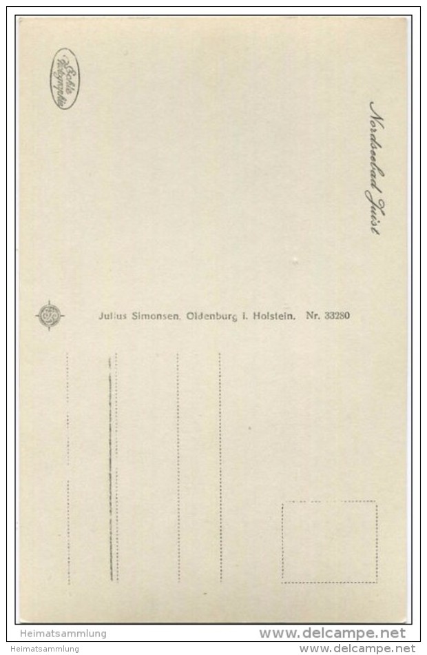 Juist - Im Mondenschein - Foto-AK 20er Jahre - Verlag Julius Simonsen Oldenburg - Juist