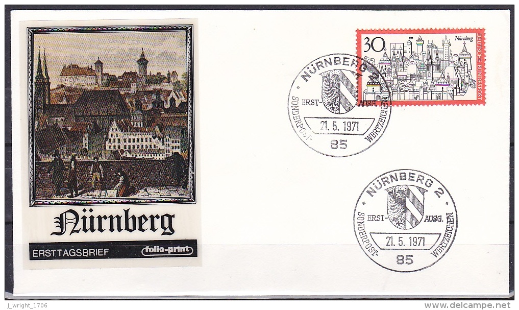 FRG/1971 - Tourism/Fremdenverkehr - 30 Pf Nurnberg - FDC 'NURNBERG 2' - Andere & Zonder Classificatie