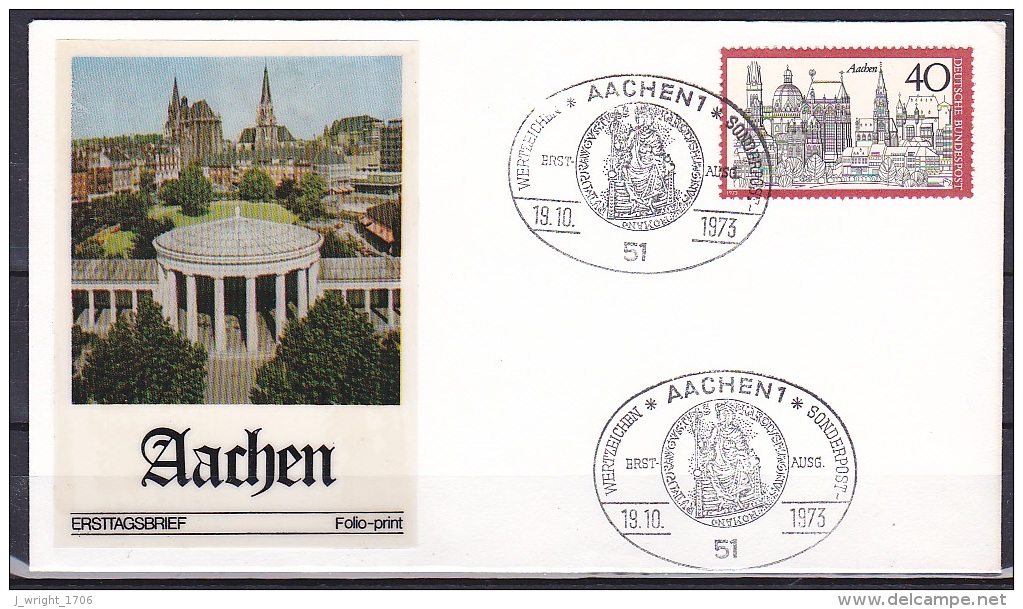 FRG/1973 - Tourism/Fremdenverkehr - 40 Pf Aachen - FDC 'Aachen 1' - Other & Unclassified