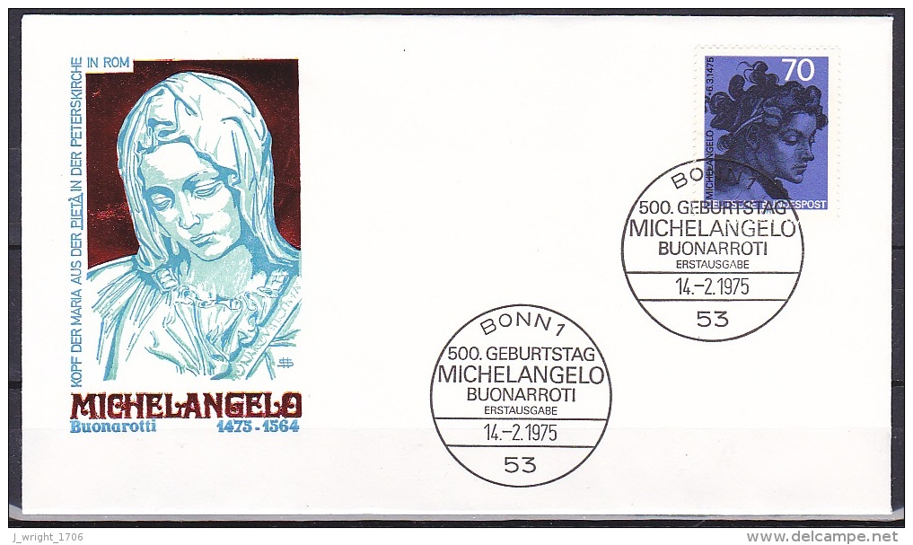 FRG/1975 - Michelangelo - 70 Pf - FDC - Sonstige & Ohne Zuordnung