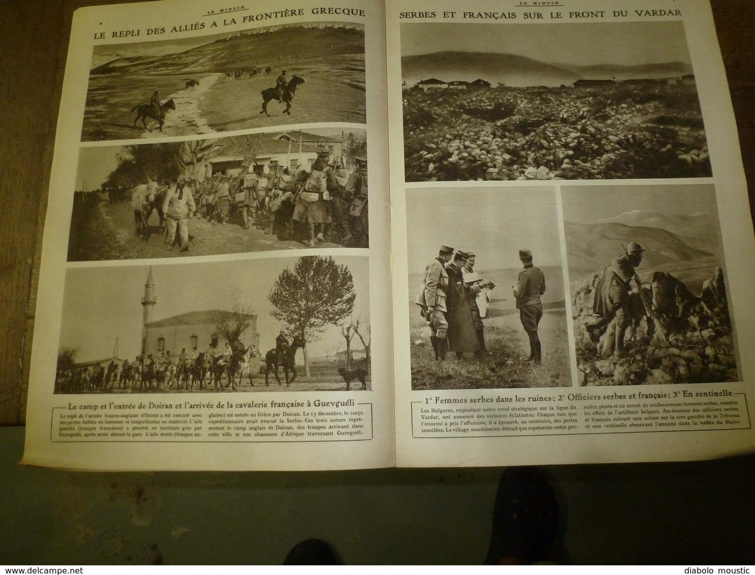 1915 LE MIROIR :Gens De Salonique Et Réfugiés Serbes  Au Camp De Zeinitlik;Fort Pozzacchio;Doiran;Gueuguéli;Chasse-rats - Français