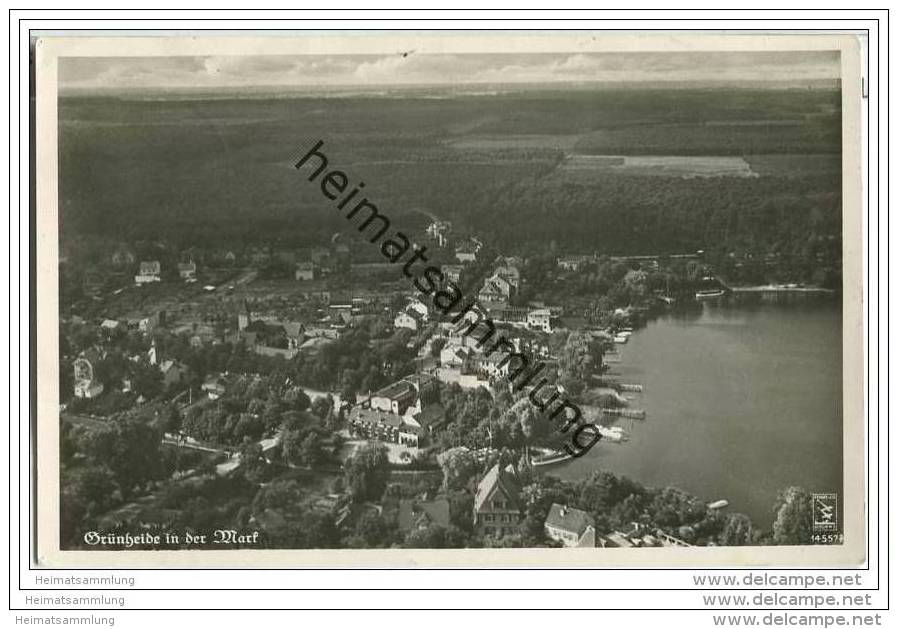 Grünheide In Der Mark - Fliegeraufnahme - Foto-AK - Grünheide