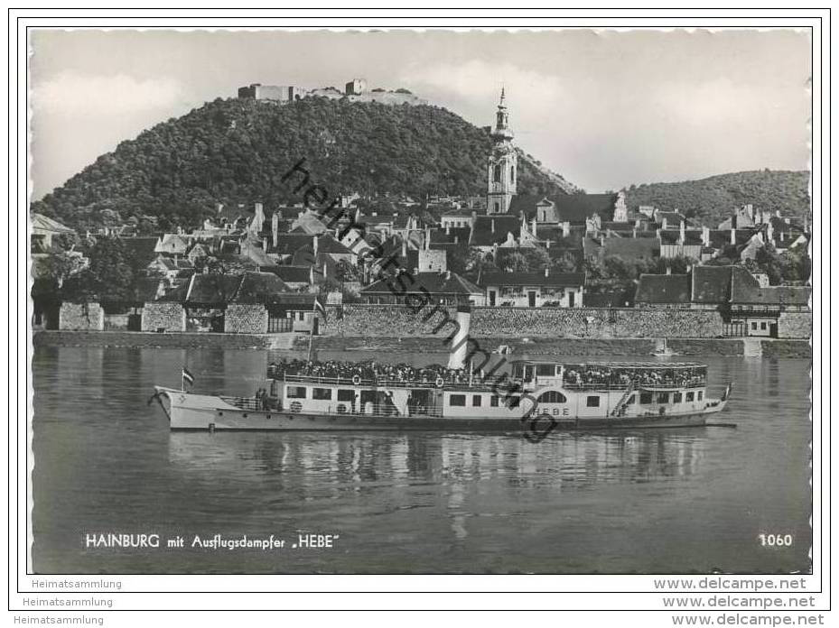 Hainburg Mit Ausflugsdampfer Hebe - Foto-AK Grossformat - Hainburg