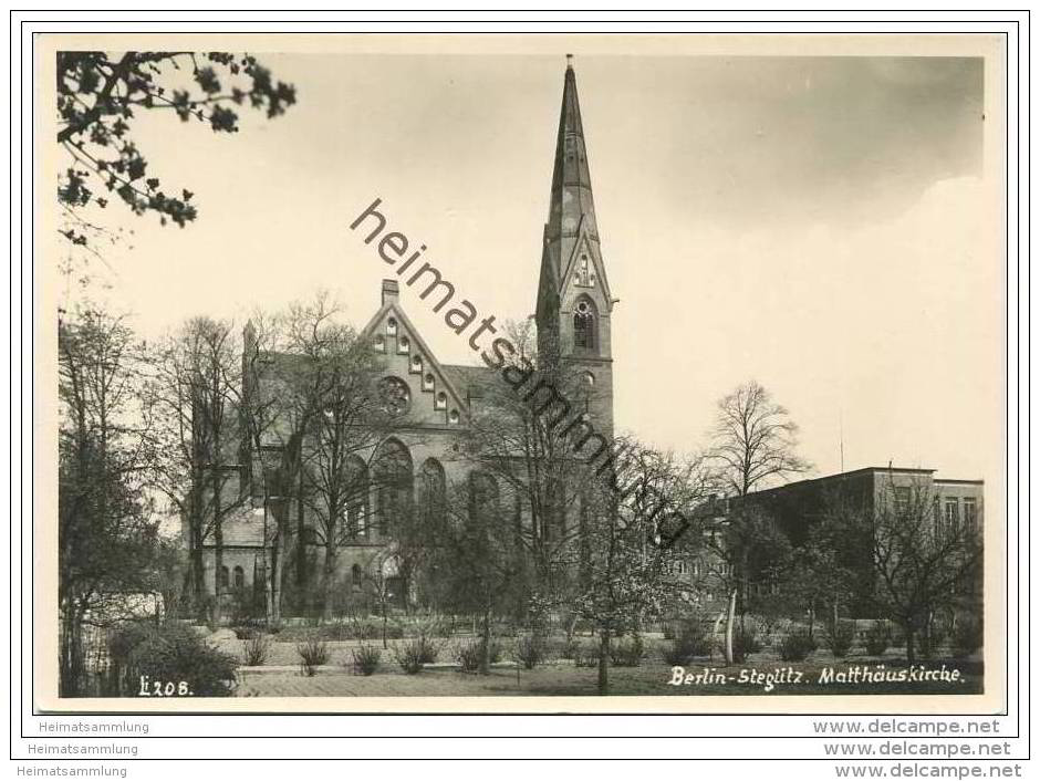 Berlin - Steglitz - Matthäuskirche - Foto-AK Grossformat - Steglitz