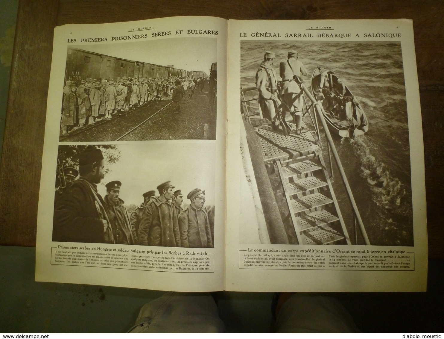 1915 LE MIROIR:Sept Guerres Pour Ce Vétéran Serbe;Salonique;Venise Et Fresque DeTiepolo;Franco-Anglais Au Cameroun;etc - Frans