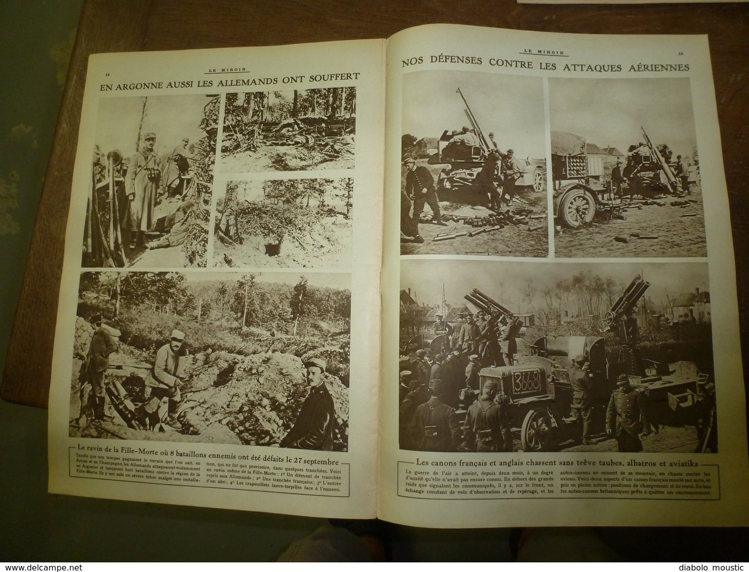 1915 LE MIROIR:Elisabeth sur front belge;Grandes figures de la crise balkanique;Battage du blé;Château de Soupir; etc