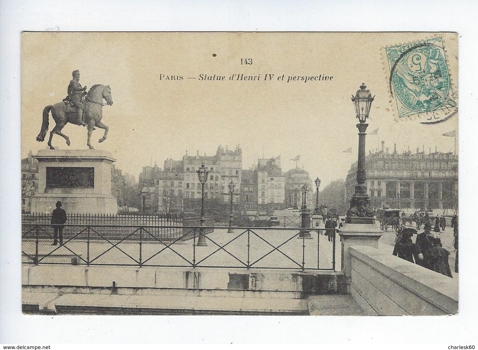 CPA Paris Statue D'Henri IV Et Perspective 143 - Statues