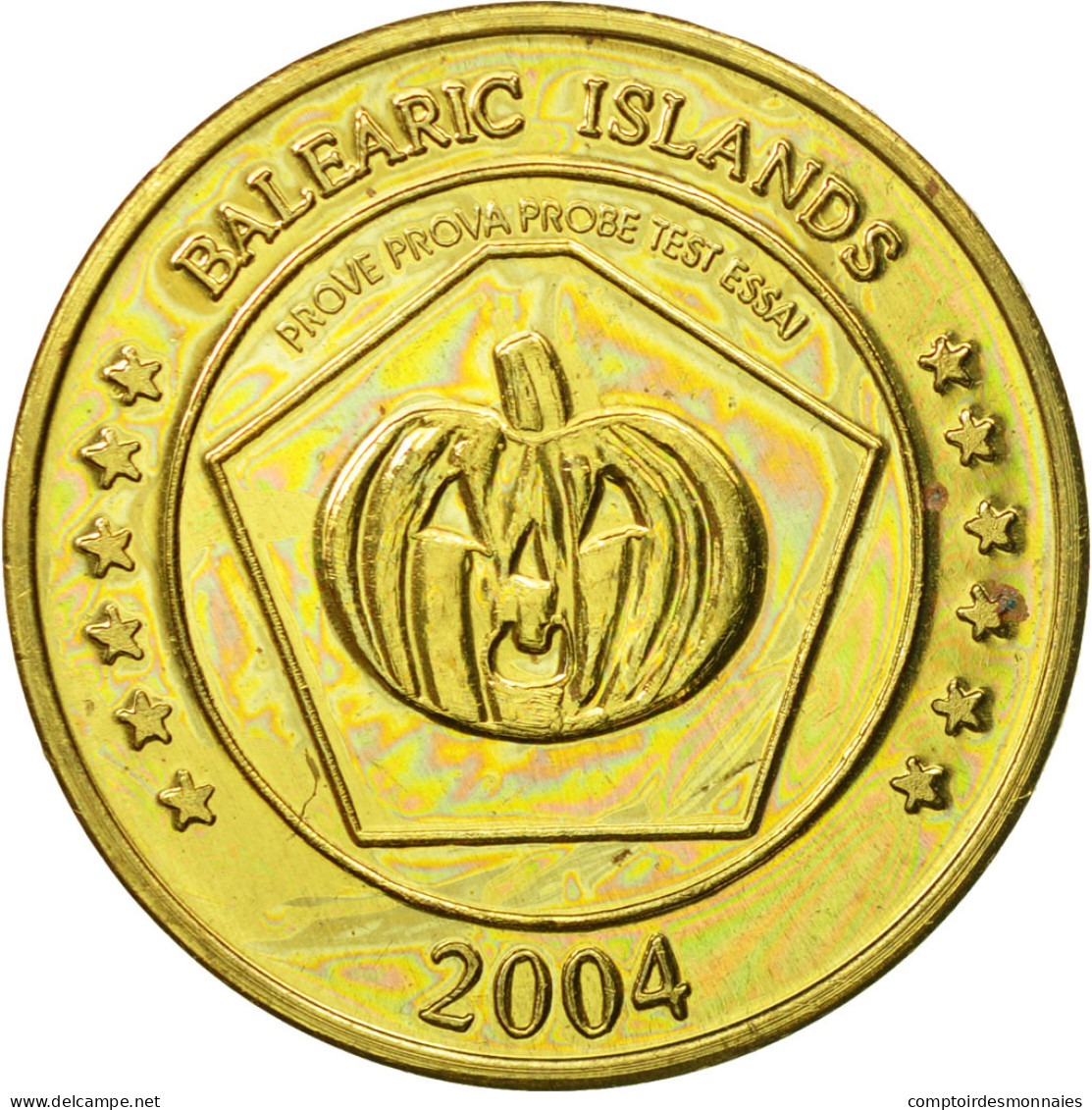 Espagne, Medal, Essai 50 Cents, 2004, SPL, Laiton - Autres & Non Classés