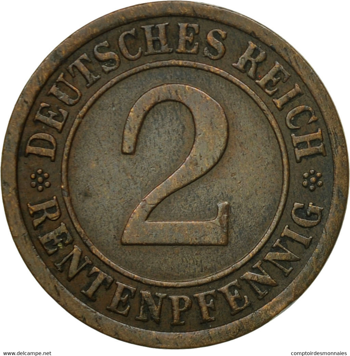 Monnaie, Allemagne, République De Weimar, 2 Rentenpfennig, 1923, Berlin, TTB - 2 Rentenpfennig & 2 Reichspfennig