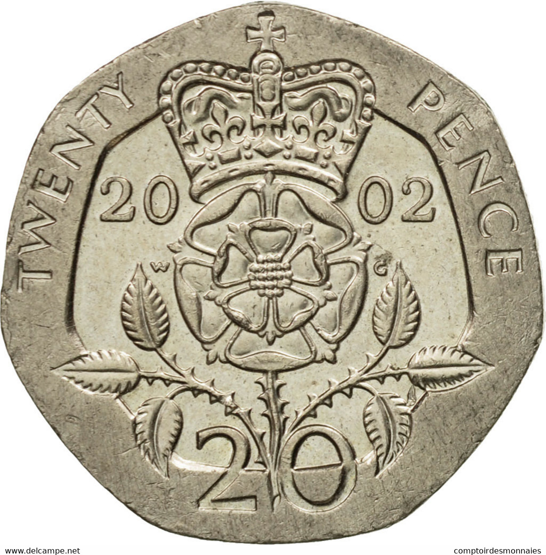 Monnaie, Grande-Bretagne, Elizabeth II, 20 Pence, 2002, TTB+, Copper-nickel - 20 Pence