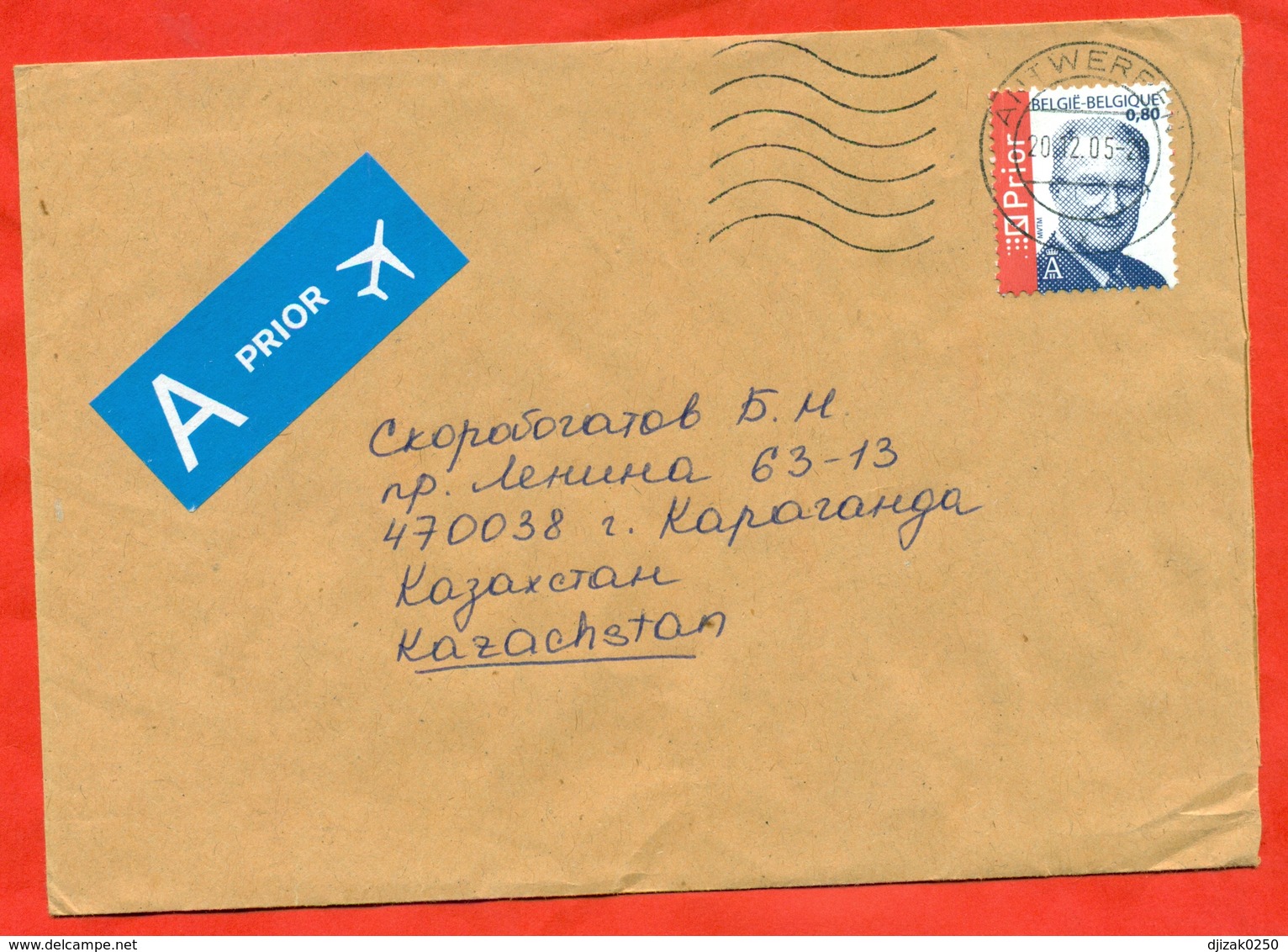 Belgique 2004. King Albert II. The Envelope Is Really Past Mail. - Brieven En Documenten