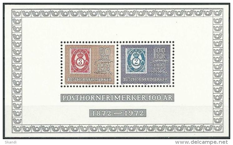 NORWEGEN 1972 Mi-Nr. Block 1 ** MNH - Blocchi & Foglietti