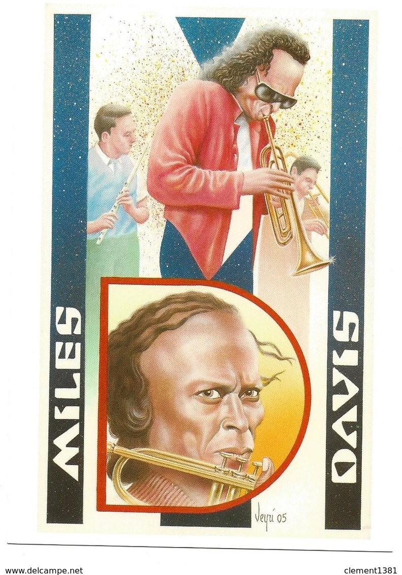 Illustrateur Bernard Veyri Caricature Et Dedicace Miles Davis Jazz Festival De La Carte Postale Enghien Les Bains 2005 - Veyri, Bernard