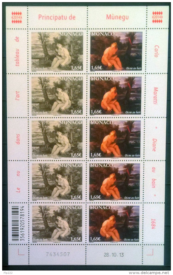 Monaco 2014 Unif.2941/42 Minisheet **/MNH VF - Blocks & Kleinbögen