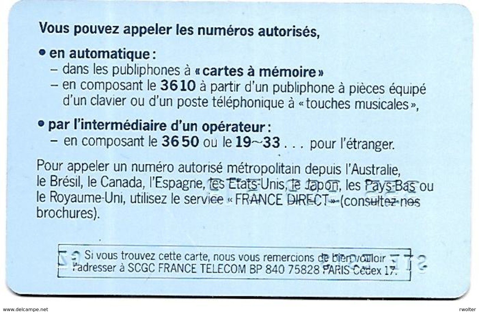 @+ Carte PASTEL Séléction France Telecom Nominative - Chip BULL F - Ref : FT/CP-SEL3 -  Cartes Pastel   