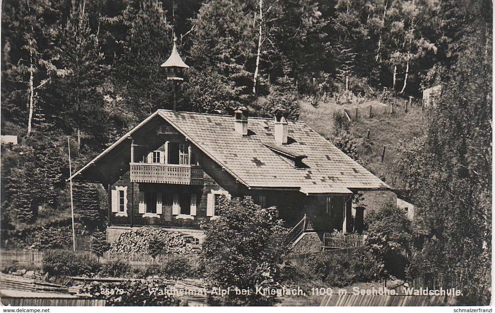 AK Roseggers Waldheimat Alpl Waldschule Gasthof Bruggraber Stempel Waldheimathof Almdörfl Kapelle Krieglach St. Kathrein - Krieglach