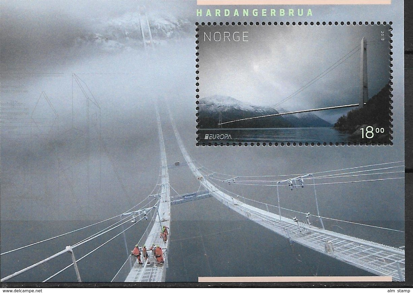 2018 Norwegen   Mi. **MNH   Europa: Brücken - 2018