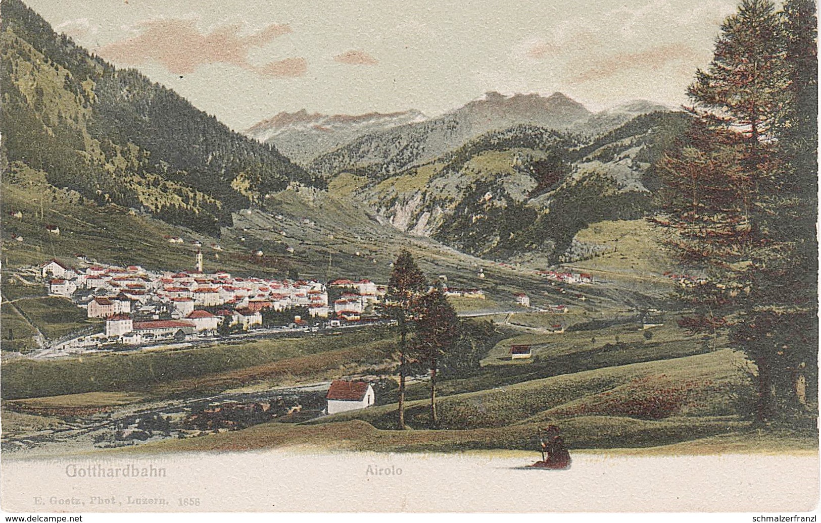 AK Airolo Gotthardbahn Eisenbahn Zug Bahnhof A Quinto Andermatt Bedretto Leventina Tessin TI Schweiz Suisse Switzerland - Airolo