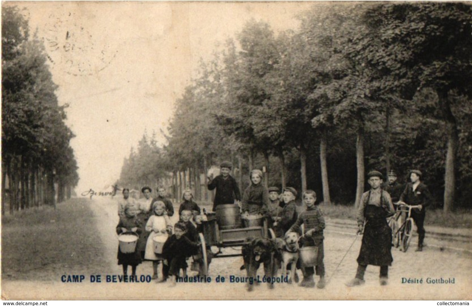 1oude Postkaart RARE Hondenkar Emmers Bessen ?  Chien,  Verkopers ? Kinderen Champetter Leopoldsburg - GOTHHoLD - Leopoldsburg (Camp De Beverloo)