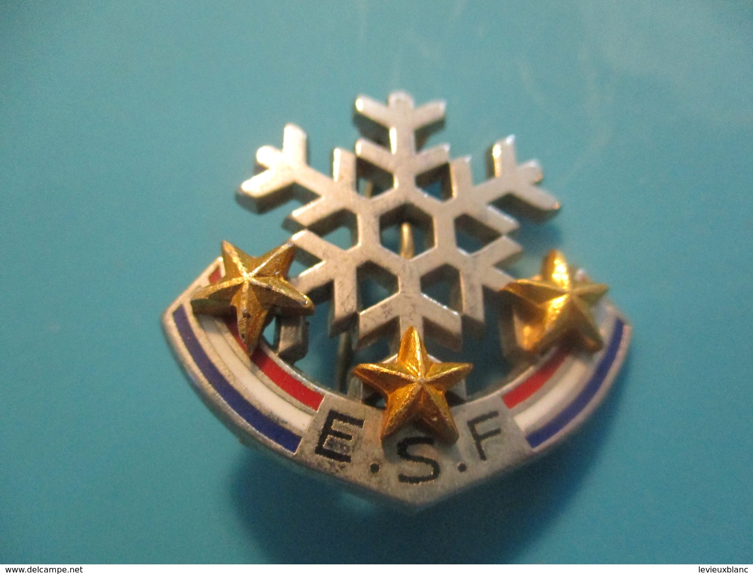 Insigne Sport à épingle/SKI/ Ecole Du Ski Français/ Flocon Trois   Etoiles//Vers 1970-80   SPO334 - Wintersport