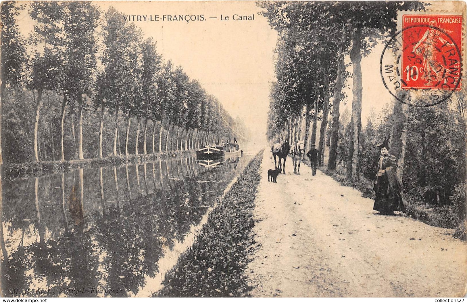 51-VITRY-LE-FRANCOIS- LE CANAL- VOIR PENICHE - Vitry-le-François