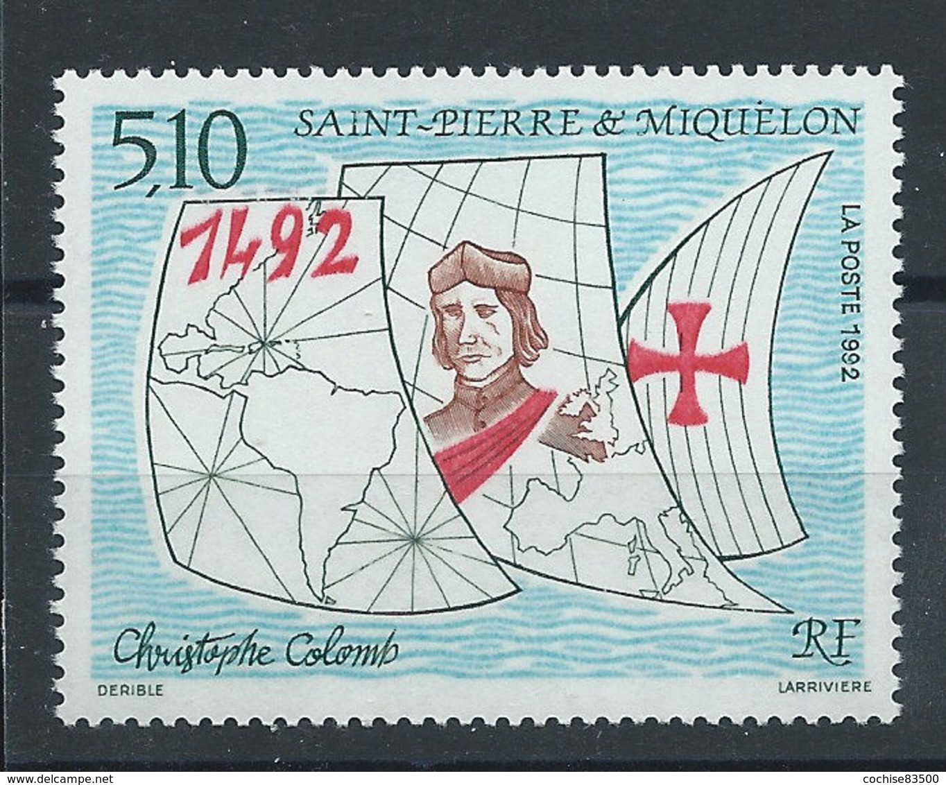 St Pierre Et Miquelon N°599** (MNH) 1992 - Découverte De L'Amérique - Nuevos