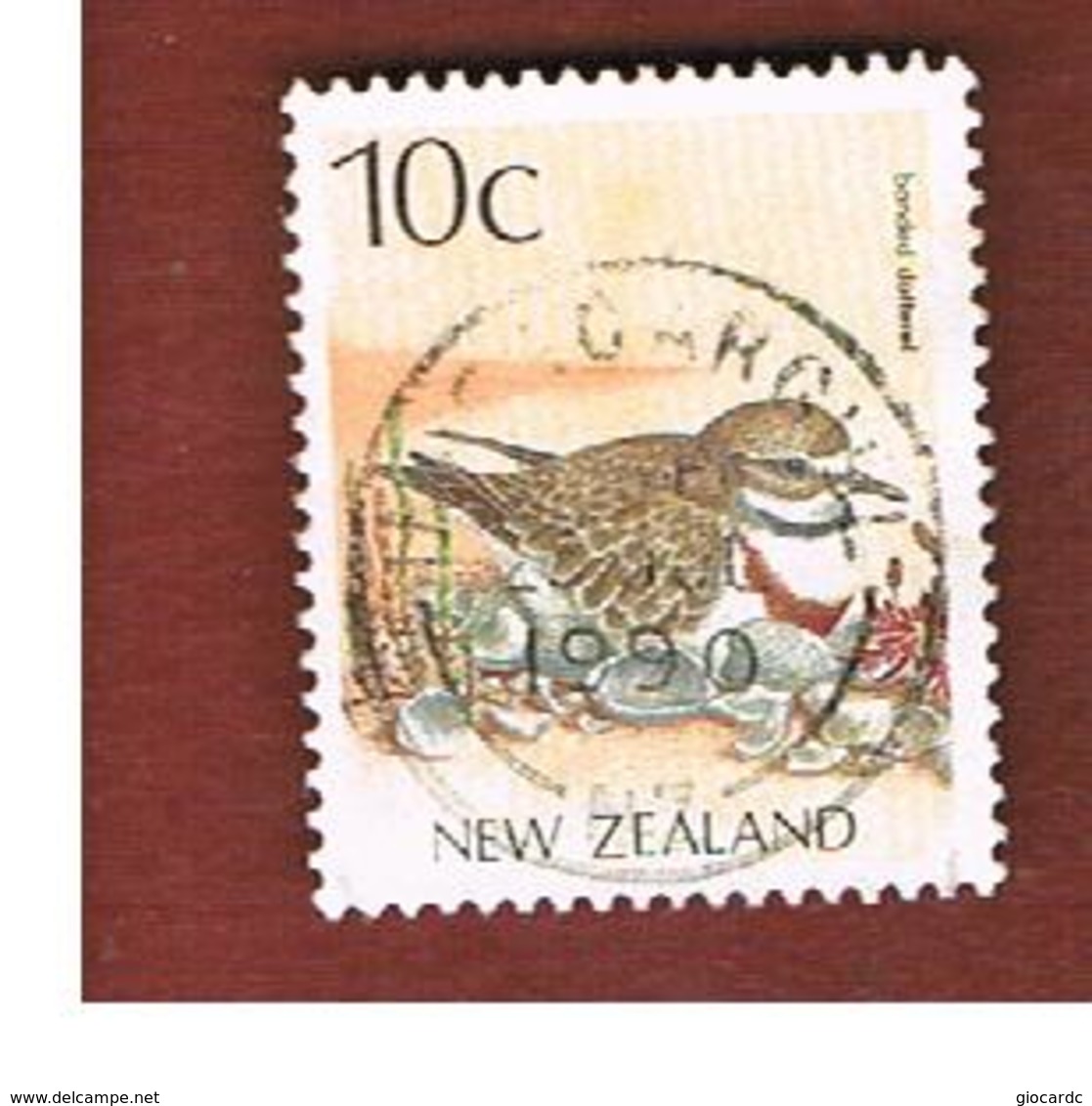 NUOVA ZELANDA (NEW ZEALAND) - SG 1460 -  1988 NATIVE BIRDS: DOUBLE-BANDED PLOVER   -  USED° - Usati