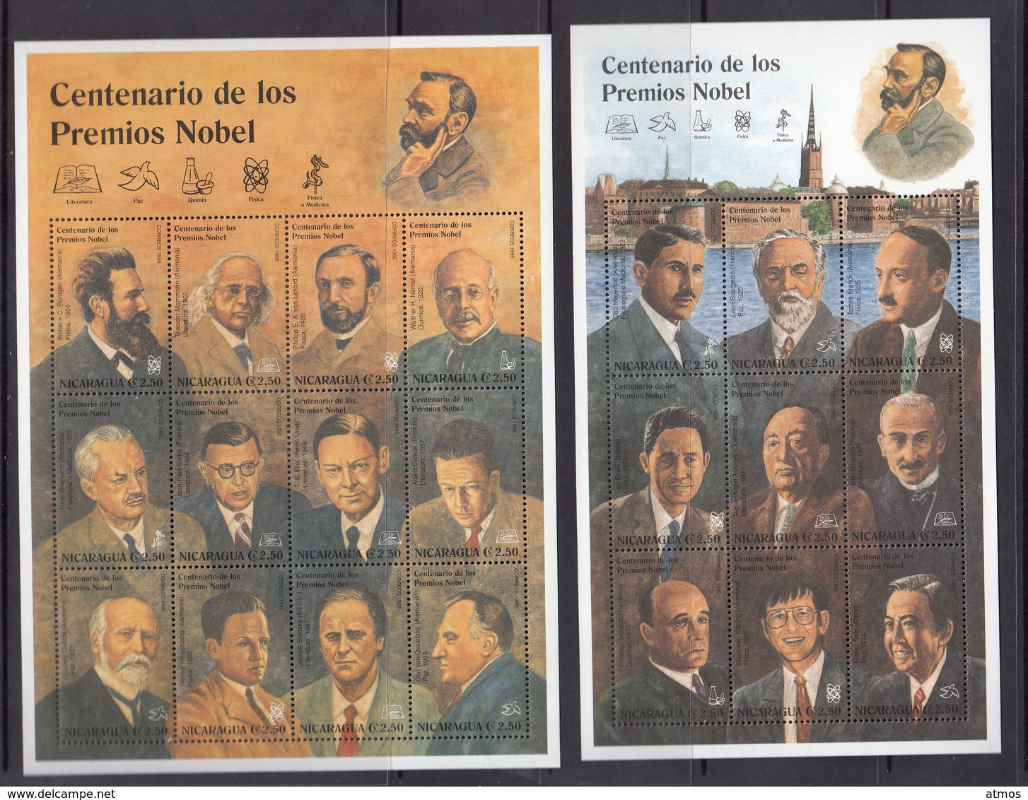 Nicaragua MNH Michel Nr 3644/64 From 1995 / Catw 20.00 EUR - Nicaragua