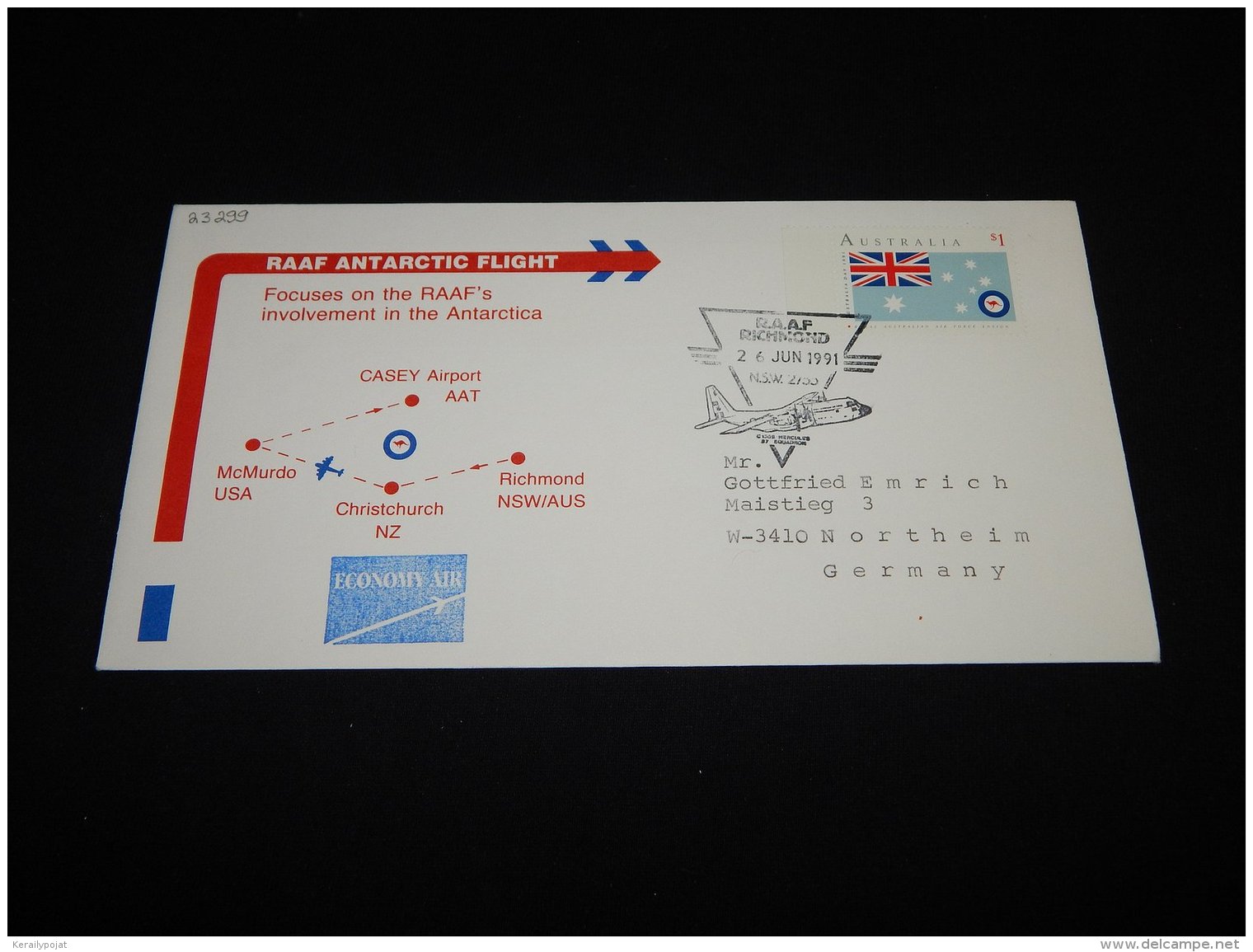 Australia 1991 RAAD Richmond Cover__(L-23299) - Covers & Documents