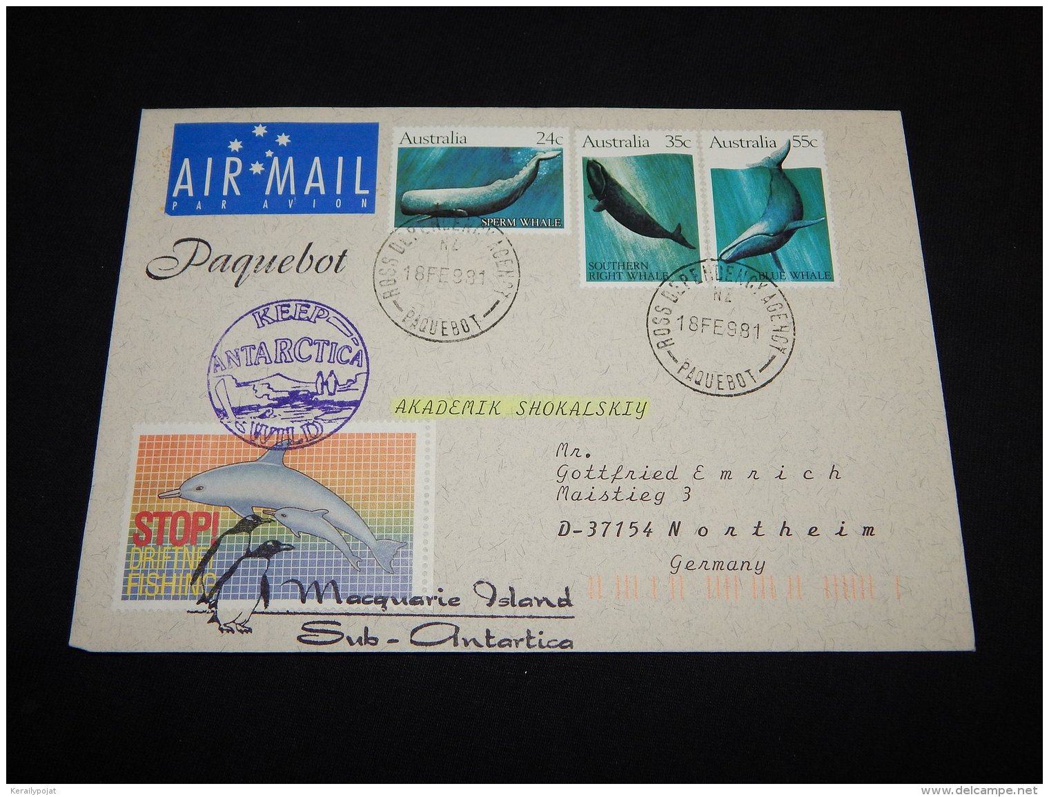Australia 1998 Keep Antarctica Paquebot Cover__(L-23303) - Lettres & Documents