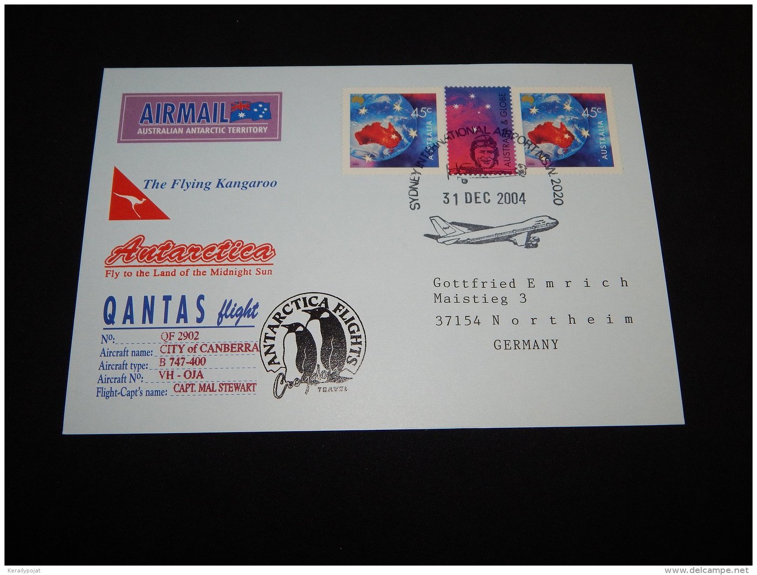 Australia 2004 The Flying Kangaroo Card__(L-23334) - Covers & Documents