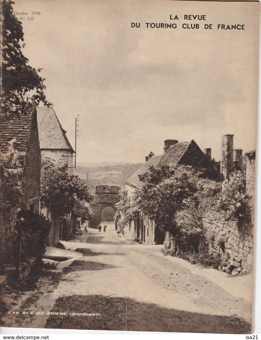 La Revue Du Touring Club 1938 Octobre, DOMME Et La DORDOGNE, PERIGORD, CHATEAU-THIERRY Etc.  Le Sommaire Est Scanné. - 1900 - 1949