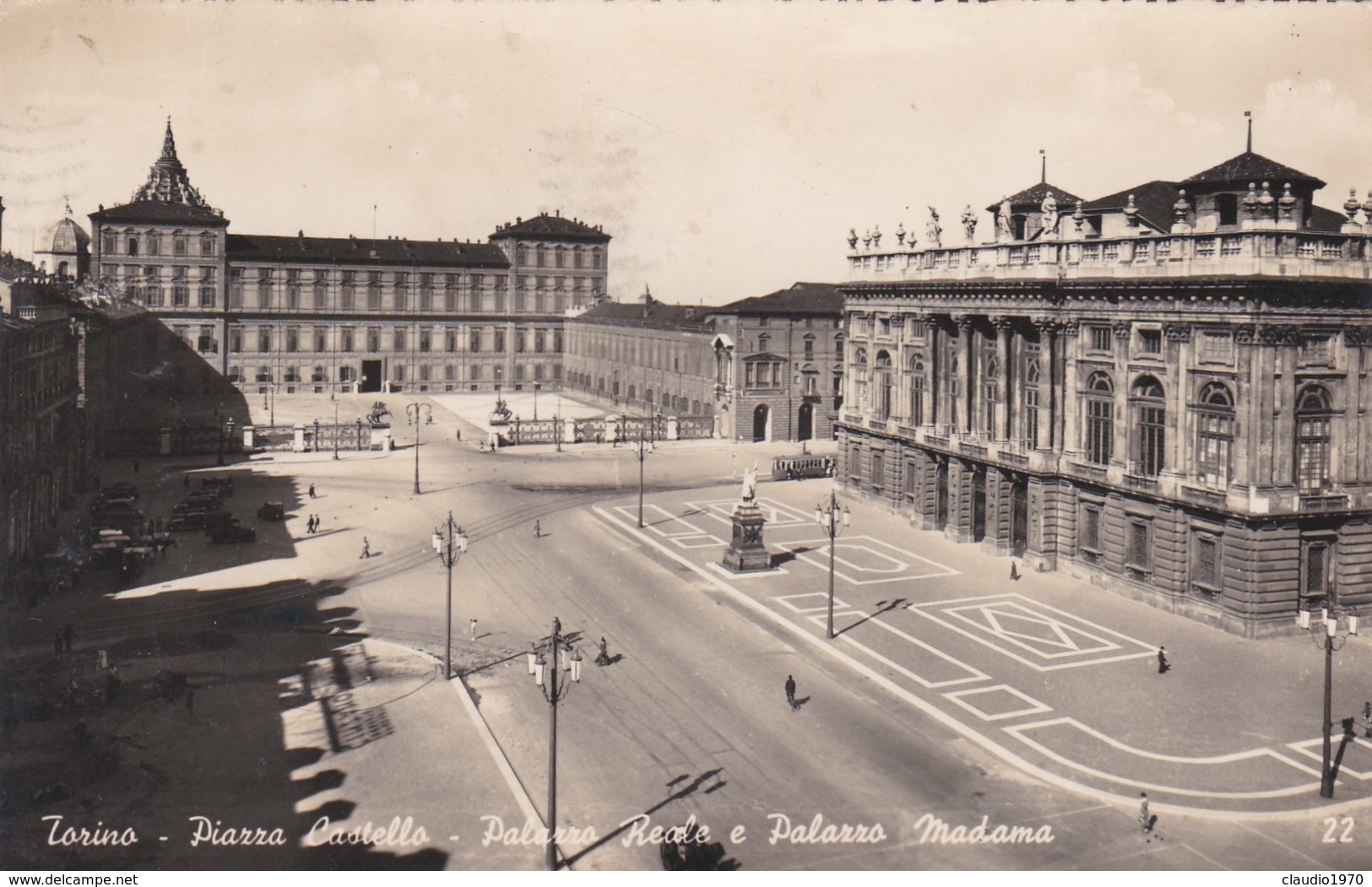 CARTOLINA - POSTCARD - TORINO - PIAZZA CASTELLO - PALAZZO REALE E PALAZZO MADAMA - Places