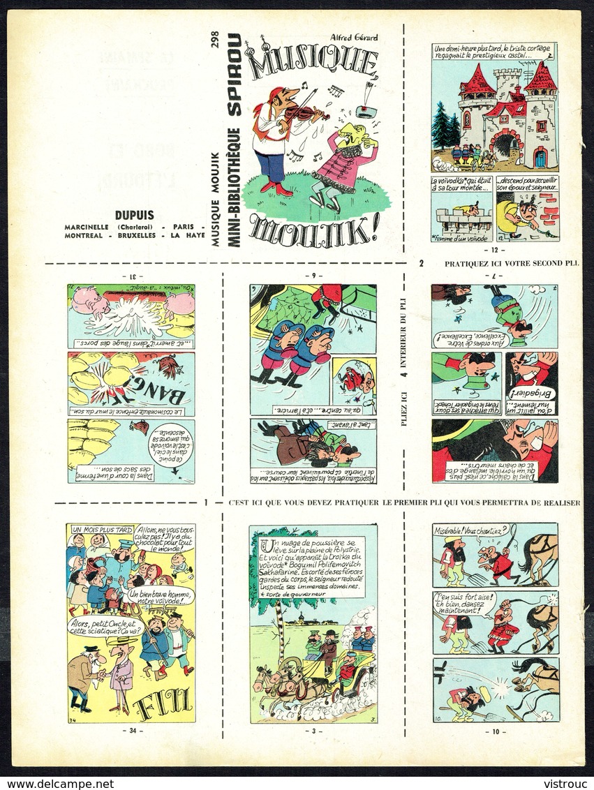 Mini-récit N° 298 " MUSIQUE MOUJIK ! " De  A. GERARD - Supplément à Spirou - Non Monté. - Spirou Magazine