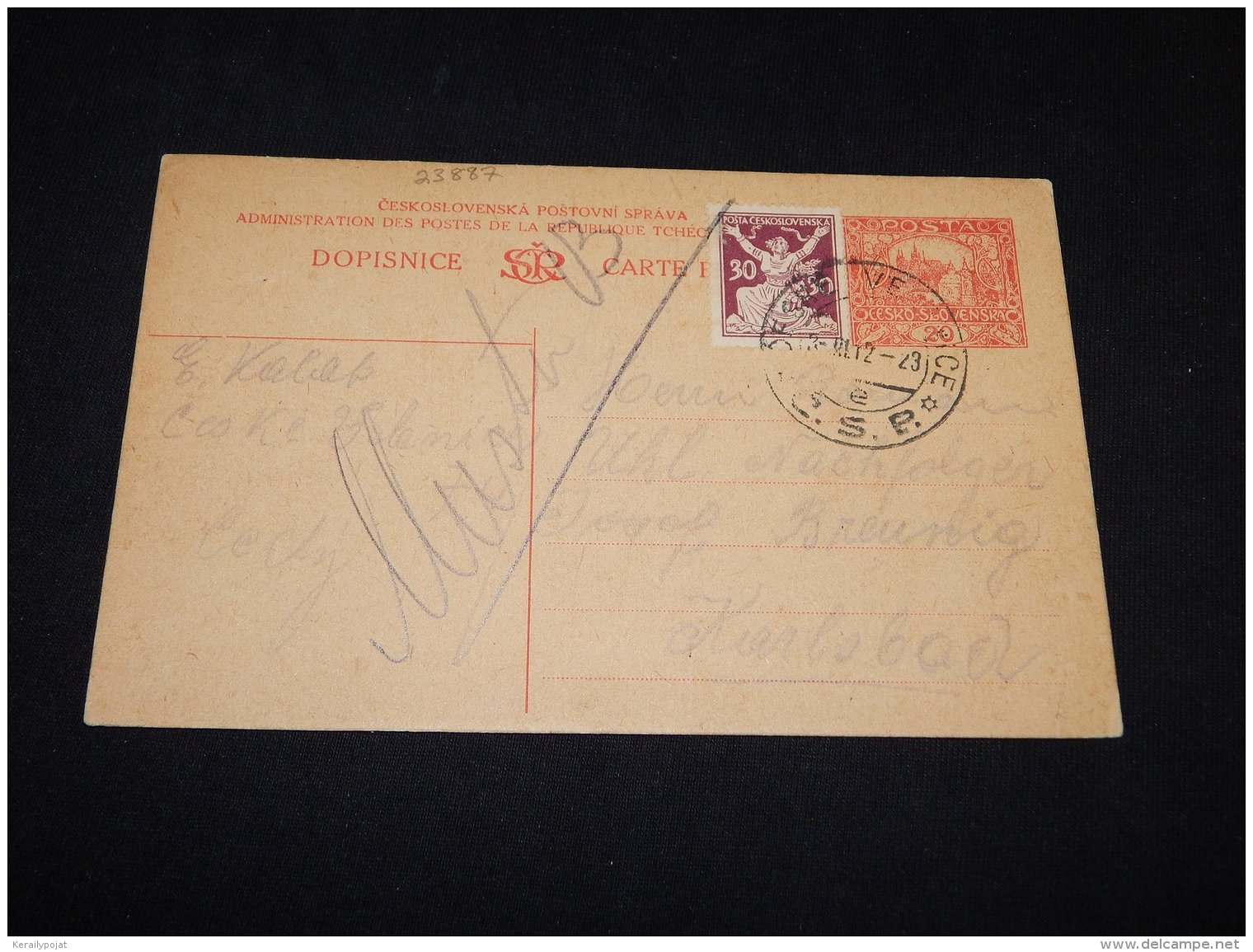 Czechoslovakia 1912 Stationery Card To Karlsbad__(L-23887) - Cartes Postales