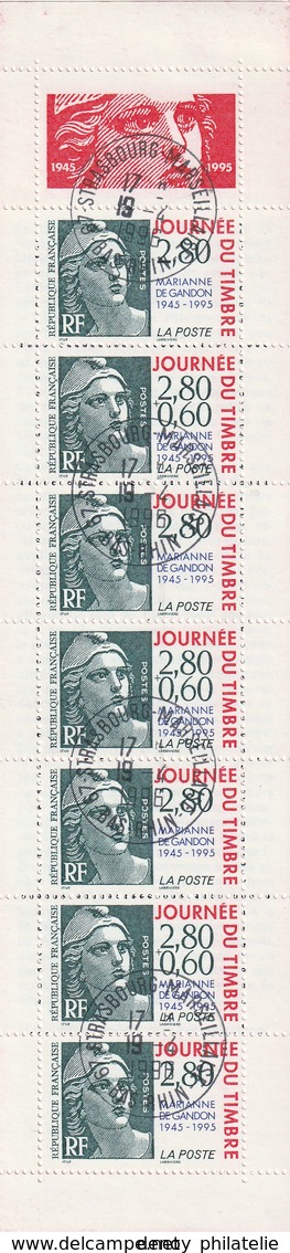 Bande Carnet Non Plié Avec Gomme Oblitéré BC 2935 - Tag Der Briefmarke
