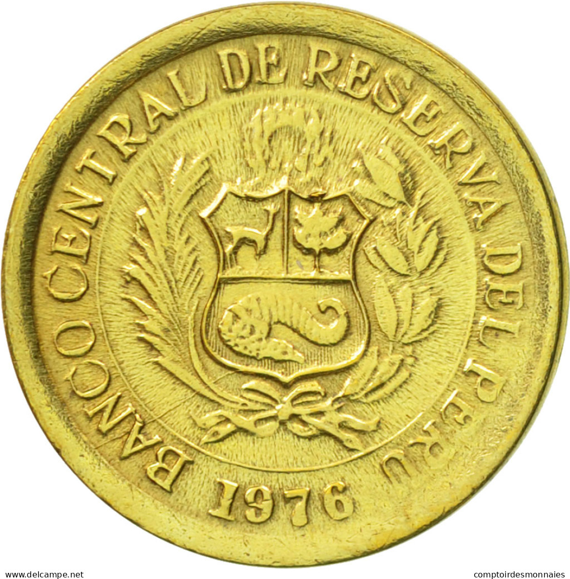 Monnaie, Pérou, 1/2 Sol, 1976, Lima, TTB+, Laiton, KM:265 - Pérou