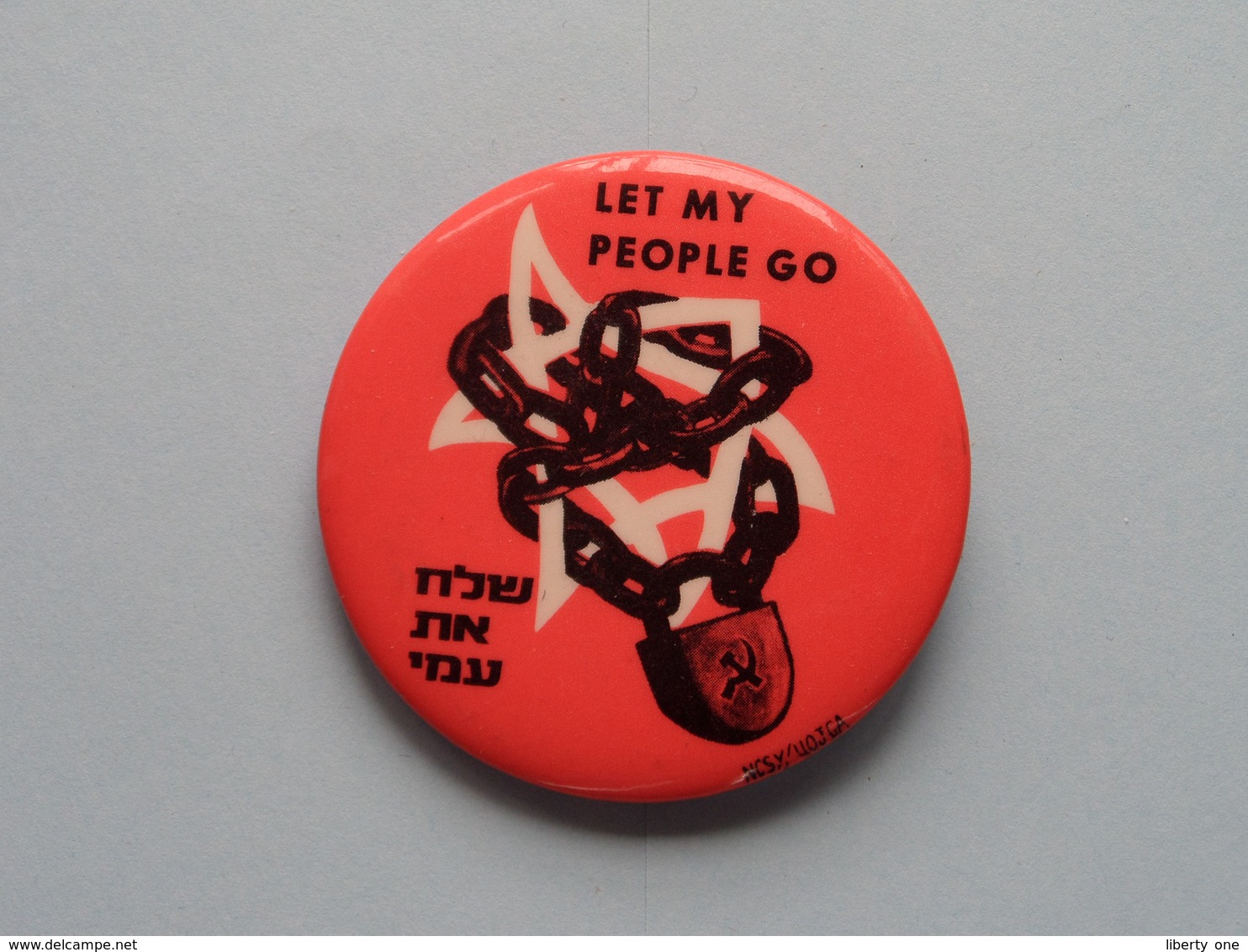 " LET MY PEOPLE GO " - Old BUTTON ( From The '60 / '70 ) Edit. > U.S.A. ( +/- 5 Cm. ) See Detail ! - Non Classés