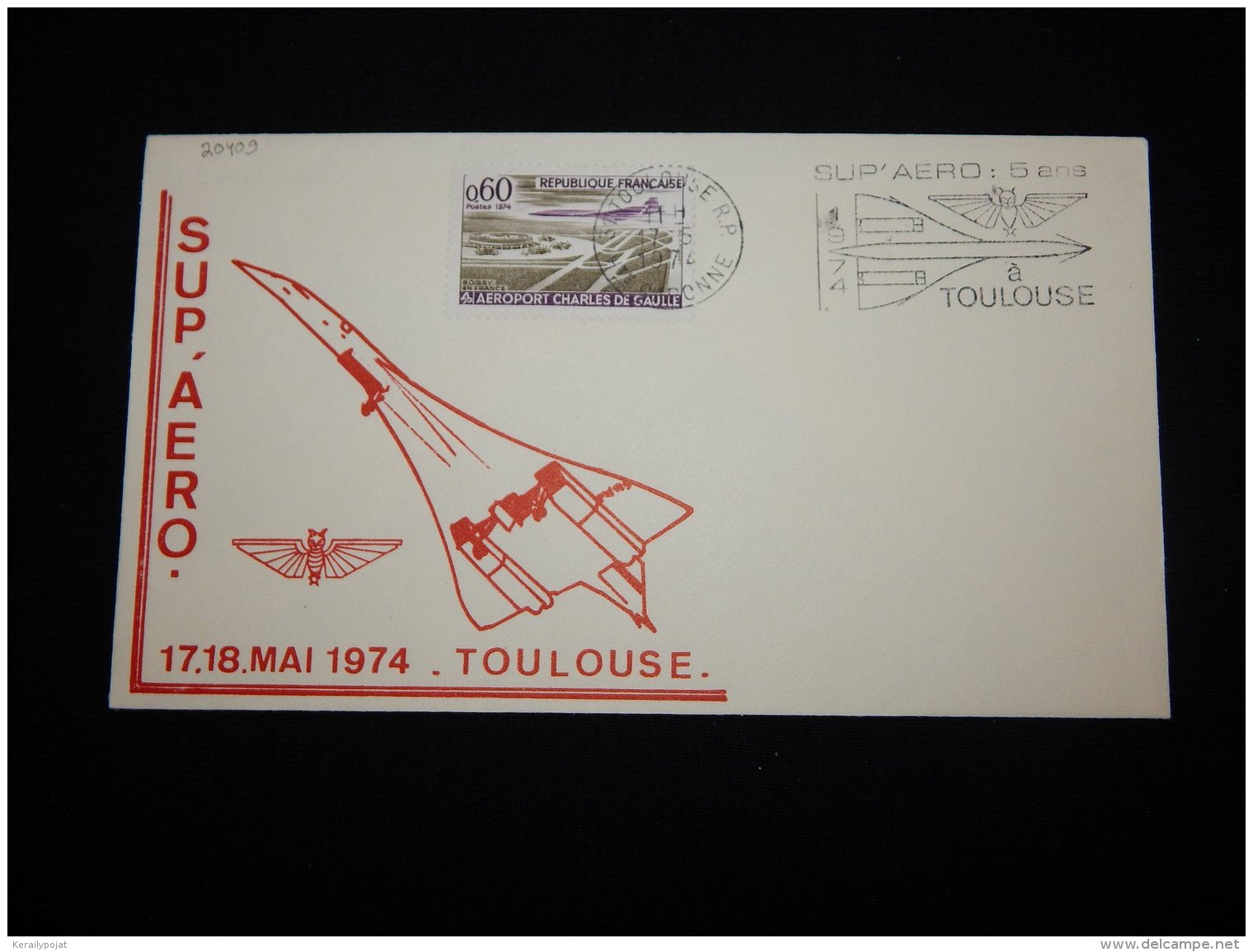 France 1974 Toulouse Sup Aero Concorde Cover__(L-20409) - Concorde