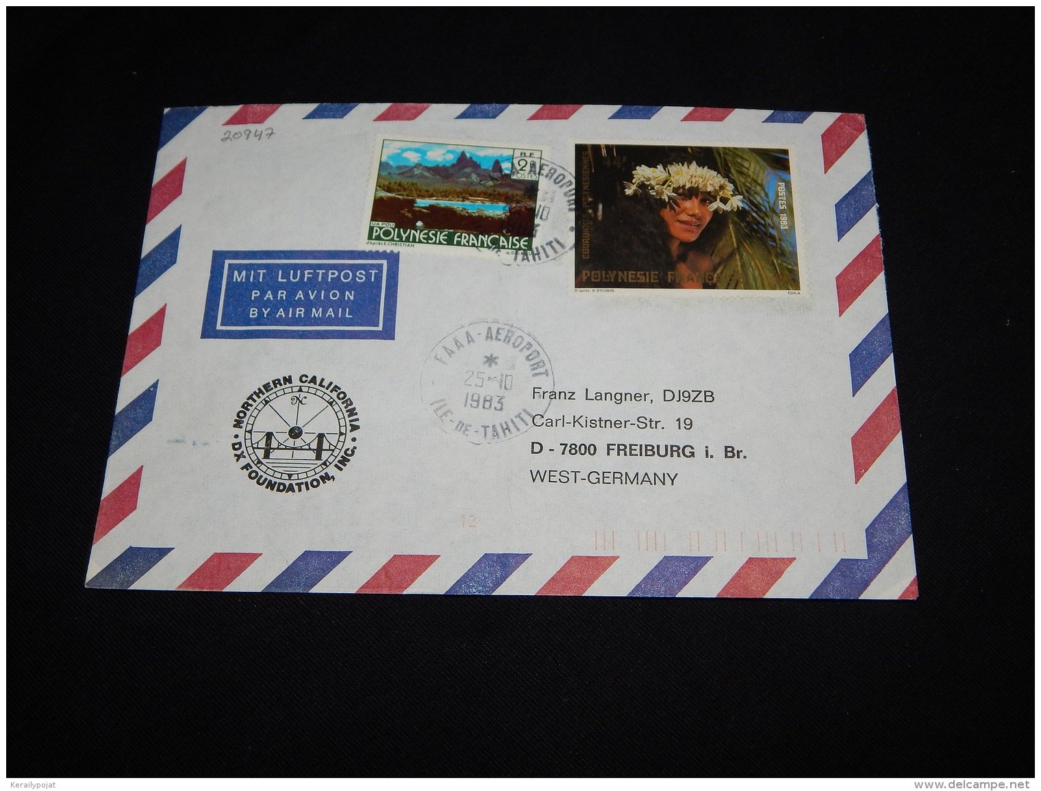 French Polynesia 1983 Tahiti Air Mail Cover To Germany__(L-20947) - Lettres & Documents