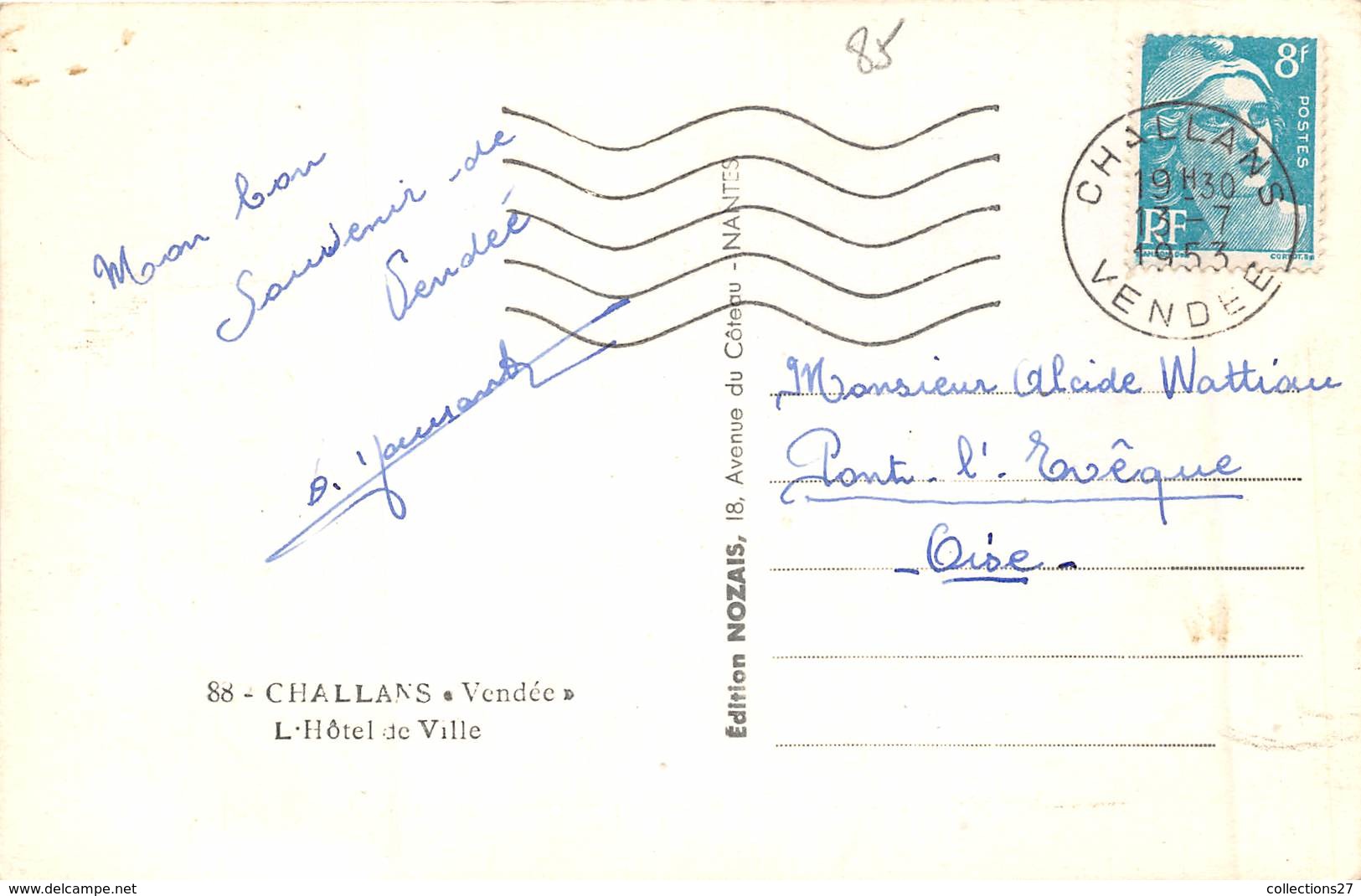 85-CHALLANS- L'HÔTEL DE VILLE - Challans