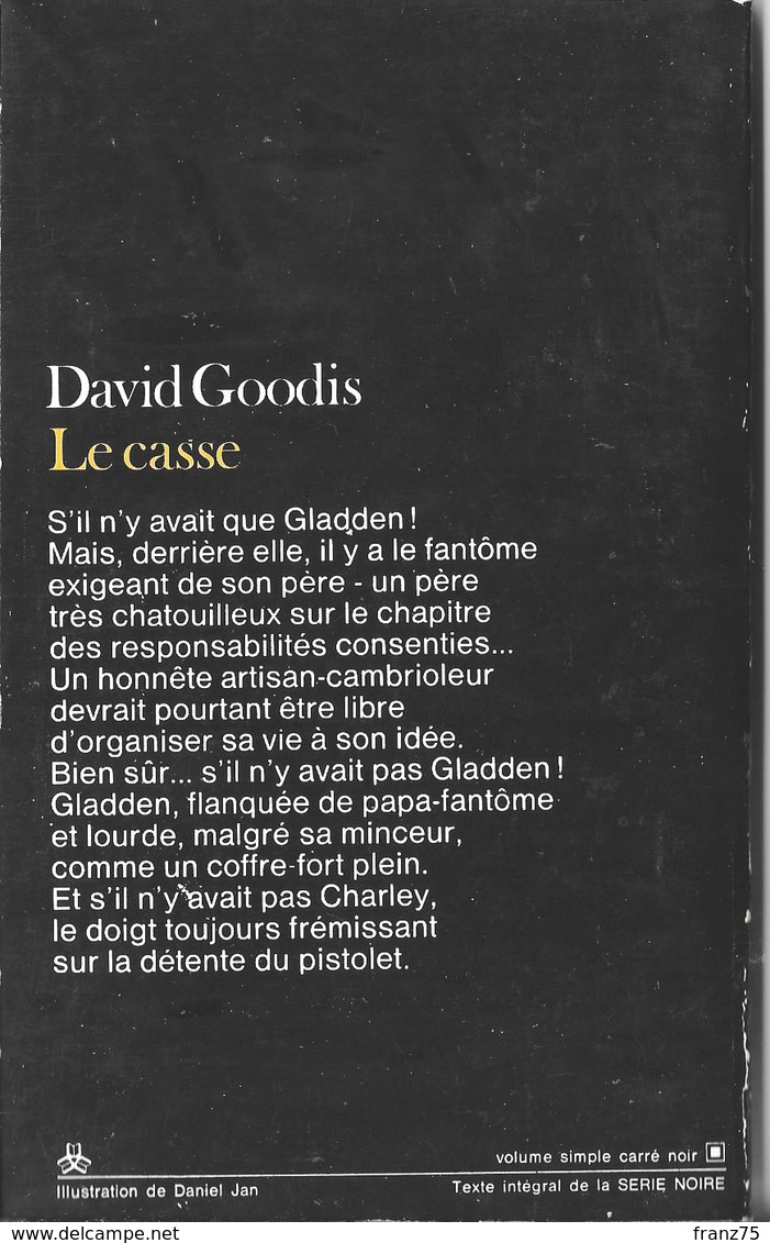 Le CASSE--David GOODIS-1979-Carré Noir N°316--TBE - NRF Gallimard