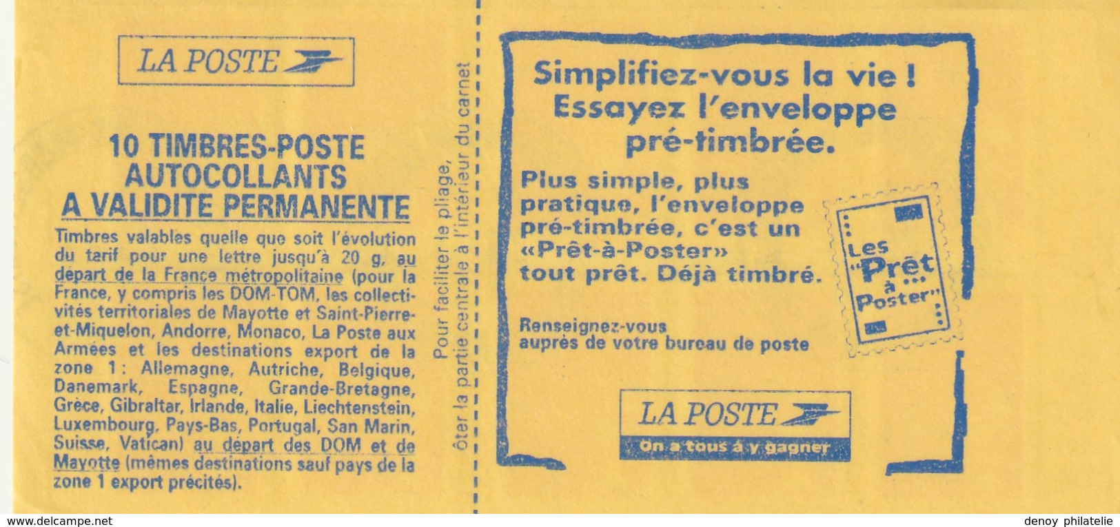 France lot de 5 carnets usage courant oblitéré