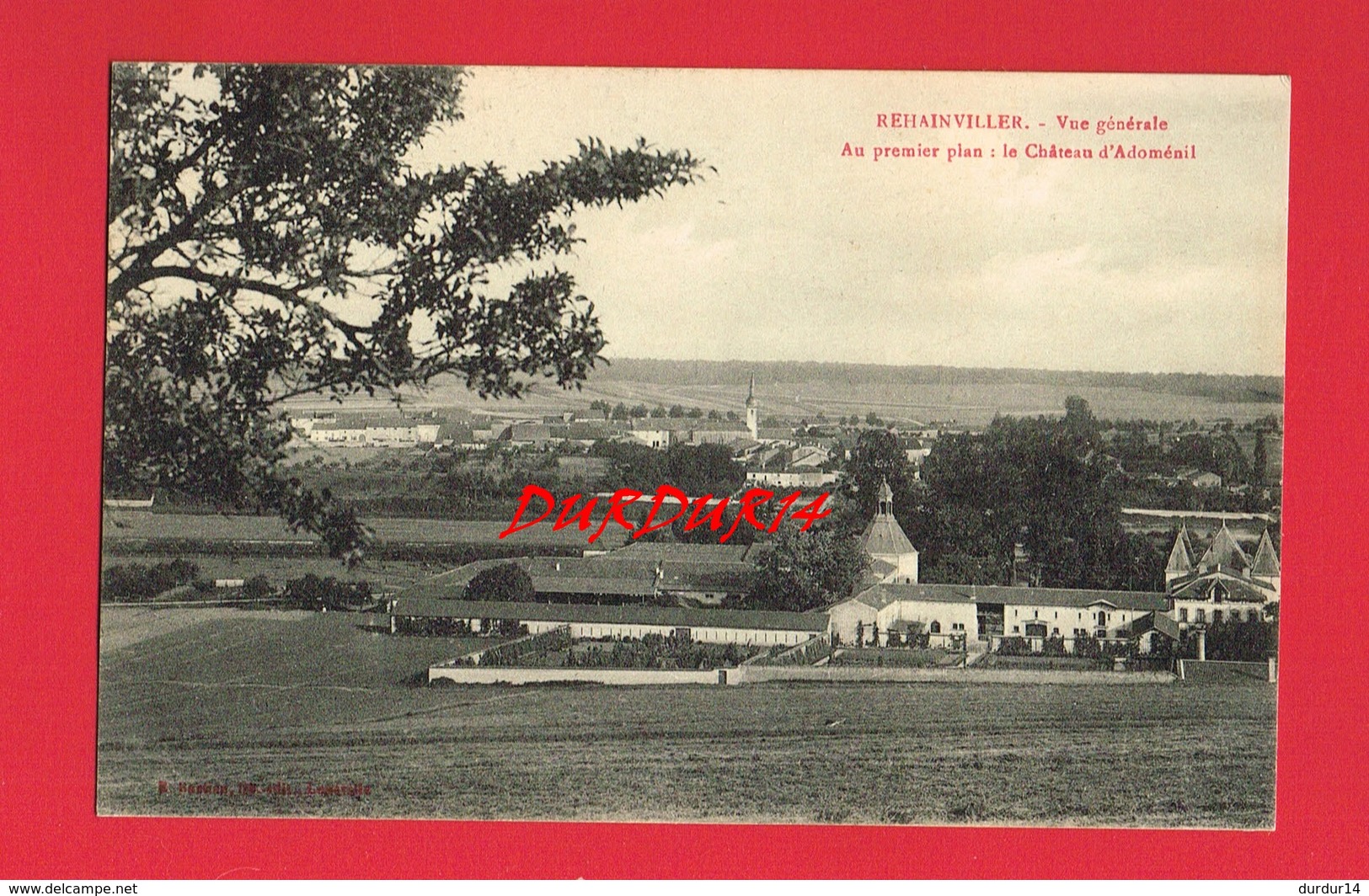 [54] Meurthe Et Moselle > REHAINVILLER Vue Générale Château D'Adoménil - Autres & Non Classés